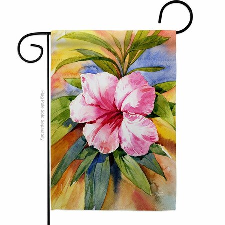 PATIO TRASERO G135547-BO Hibiscus Floral Double-Sided Decorative Garden Flag, Multi Color PA3910315